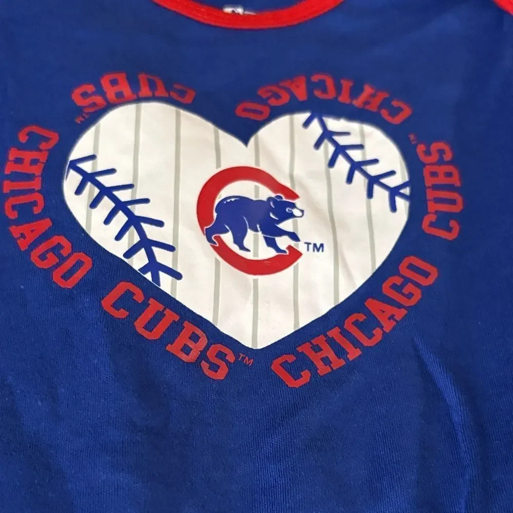 NWT 3 Chicago Cubs Baby Onesies Set 18 mo Girls